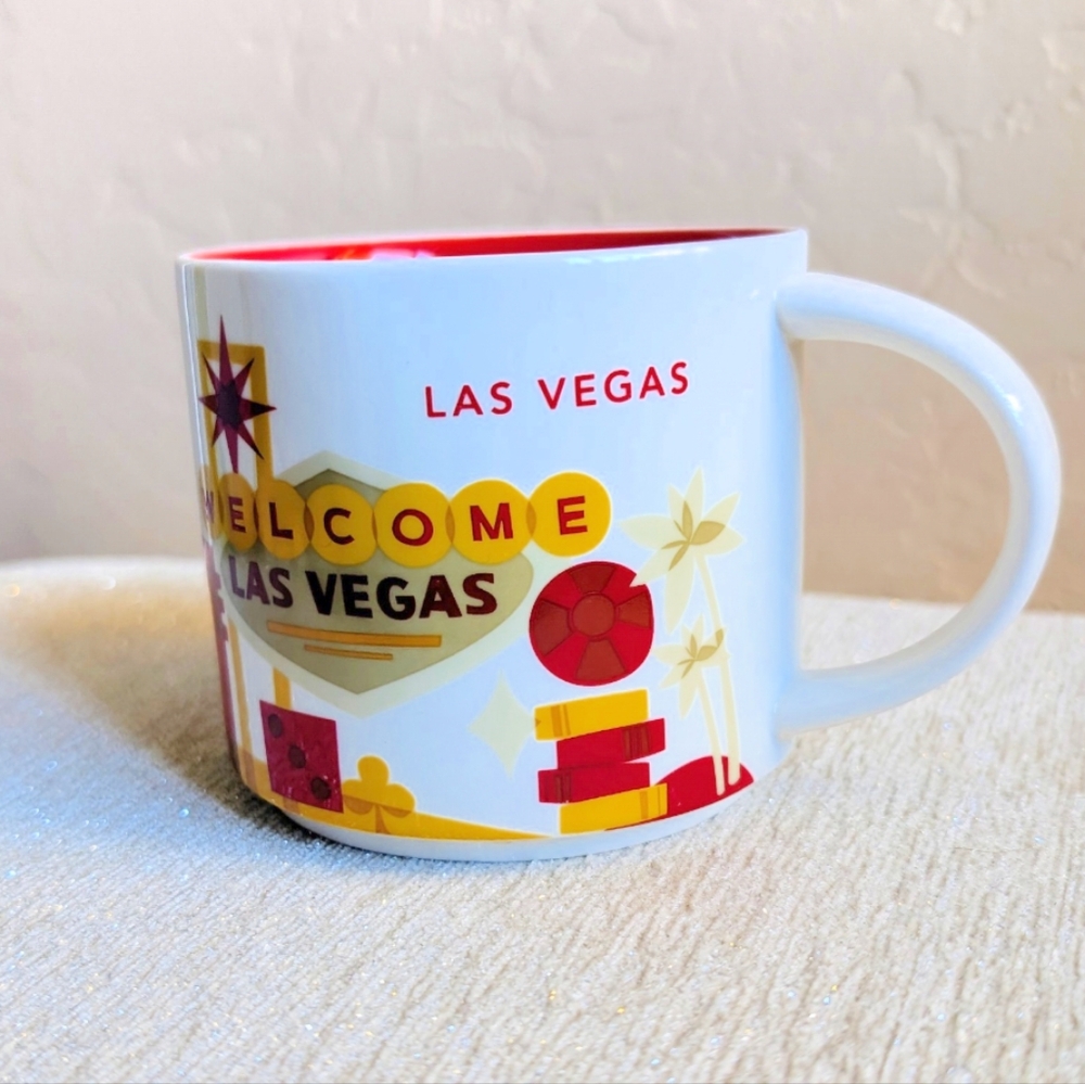 Las Vegas Souvenir Mug - White and Red